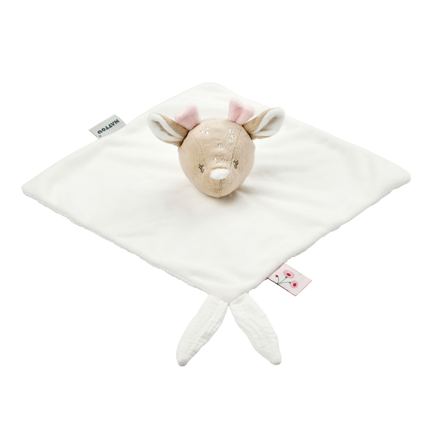 nattou-fanfan-kuscheldecke-doudou-hirsch-27-x-27-cm-off-white image 7
