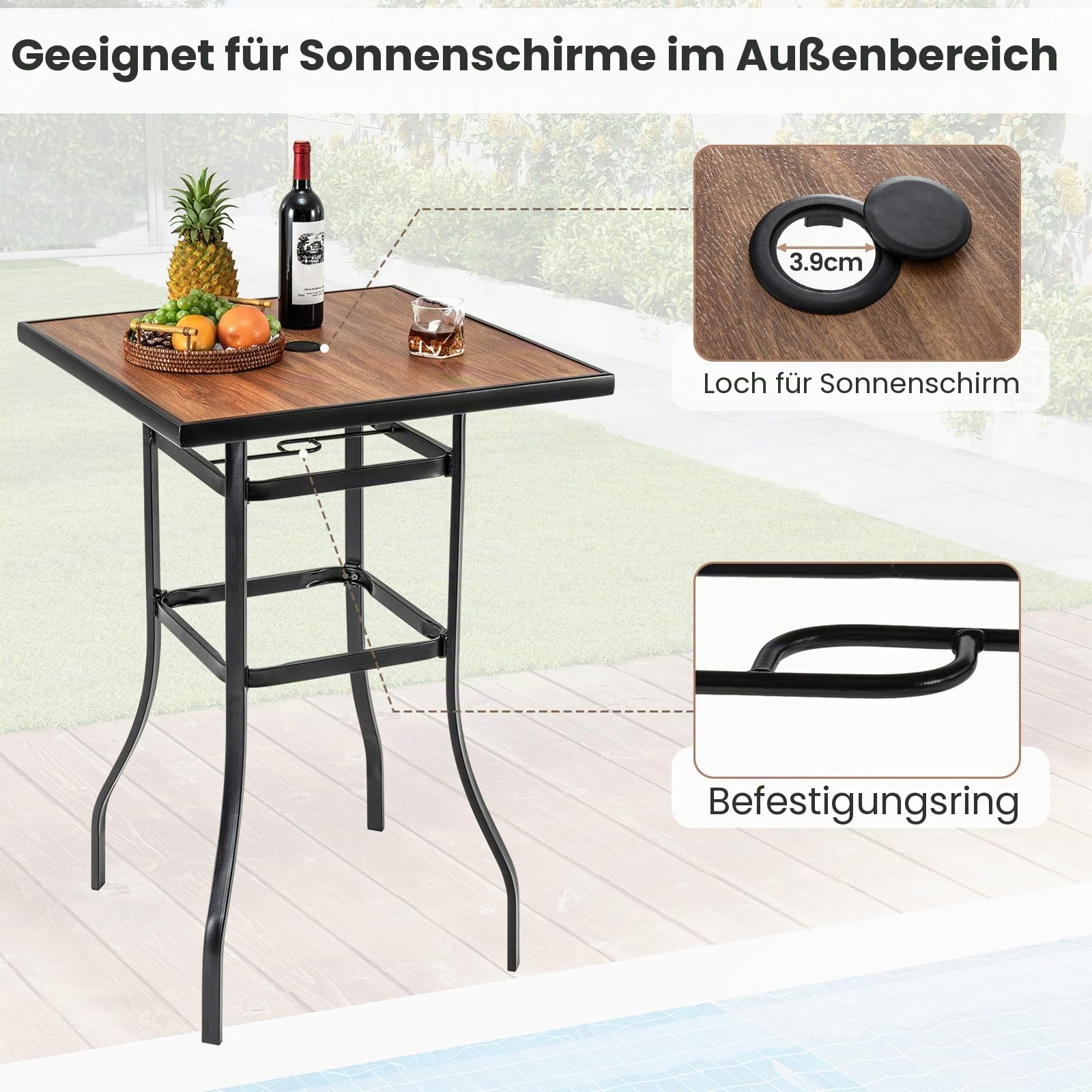 komfotteu-gartentisch-bistrotisch-quadratisch-70x70x102-cm-metall image 4