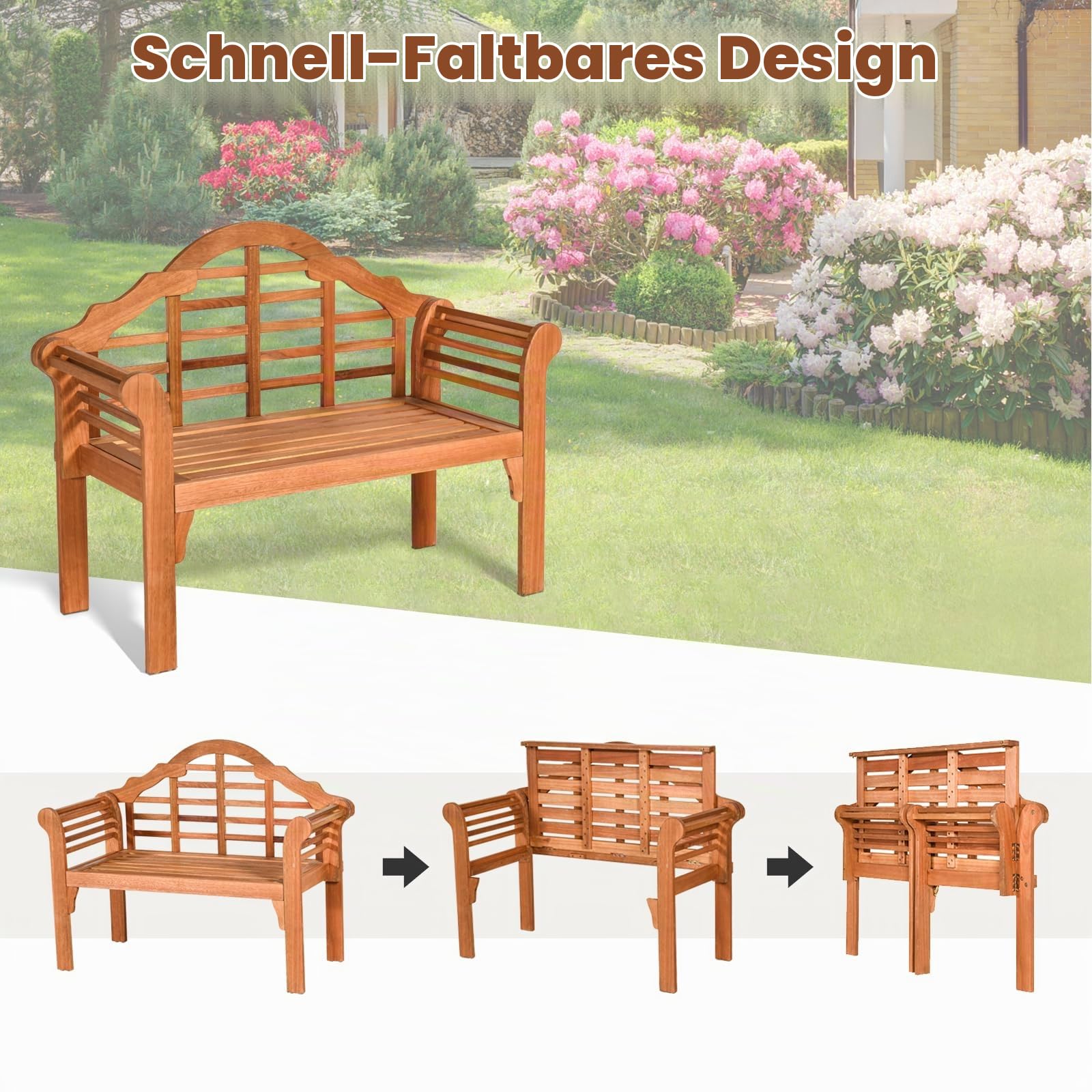 komfotteu-2-sitzer-gartenbank-klappbar-eukalyptus-123-cm-bis-360-kg image 4