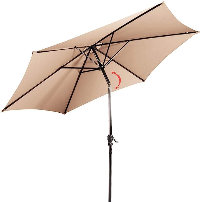 komfotteu-sonnenschirm-knickbar-300-cm-mit-uv-schutz-und-kurbel image 6