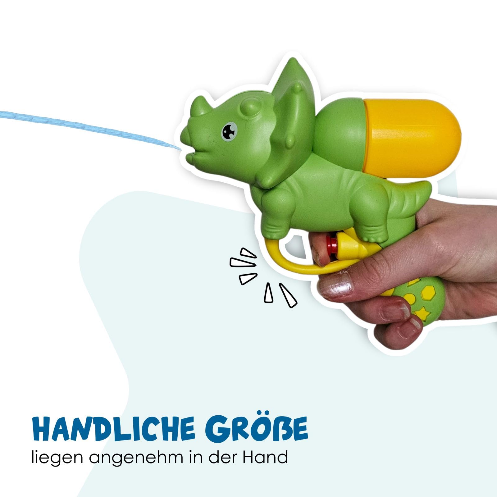 alldoro-dino-wasserpistolen-12er-set-100-ml-16-cm-bunt image 3