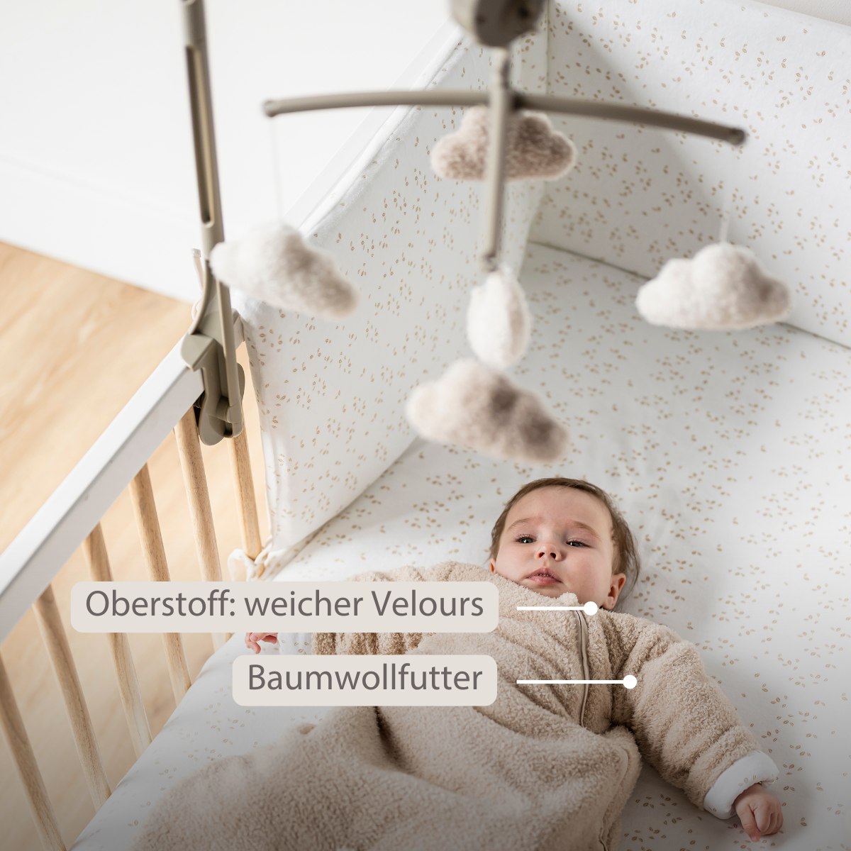 nattou-teddy-schlafsack-beige-70-cm-tog-2-5-mit-rmeln image 4