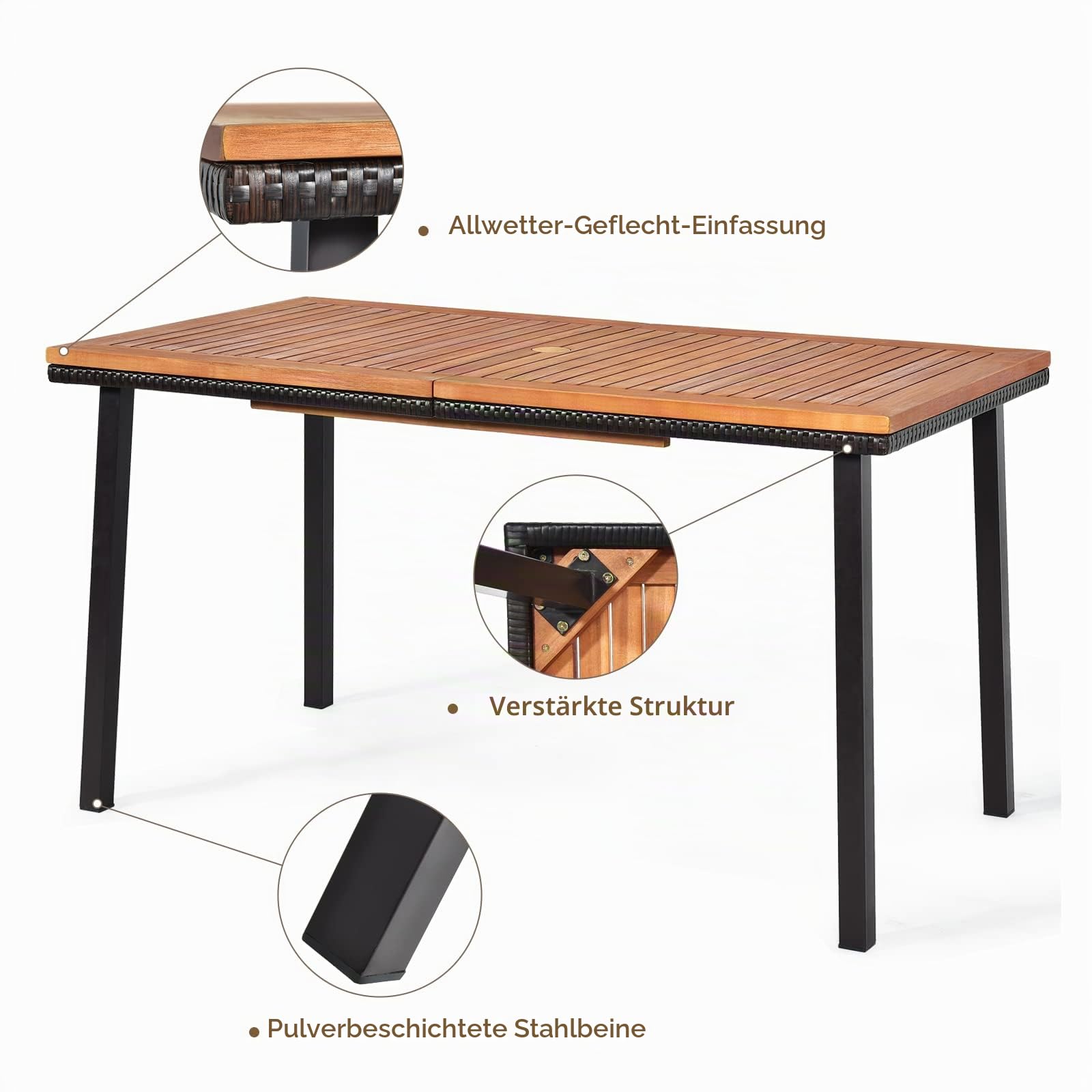 komfotteu-gartentisch-akazienholz-140-x-75-x-76-cm-esstisch-mit-schirmloch-6-8-p image 6