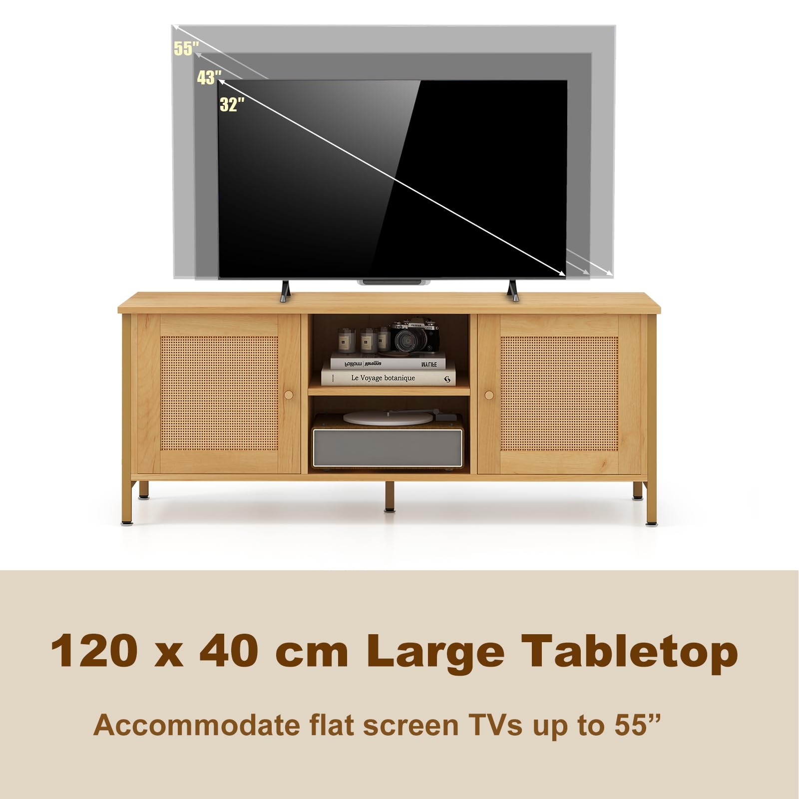komfotteu-tv-schrank-rattan-f-r-tv-bis-55-zoll-lowboard-holz-metall-120x40x48-cm image 4