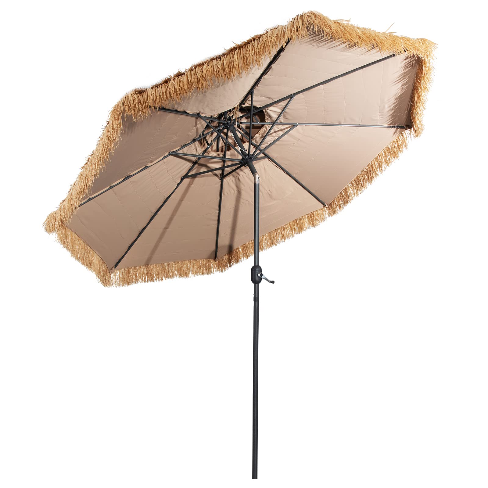komfotteu-hawaii-sonnenschirm-3-m-bastschirm-knickbar-mit-doppeldach image 8