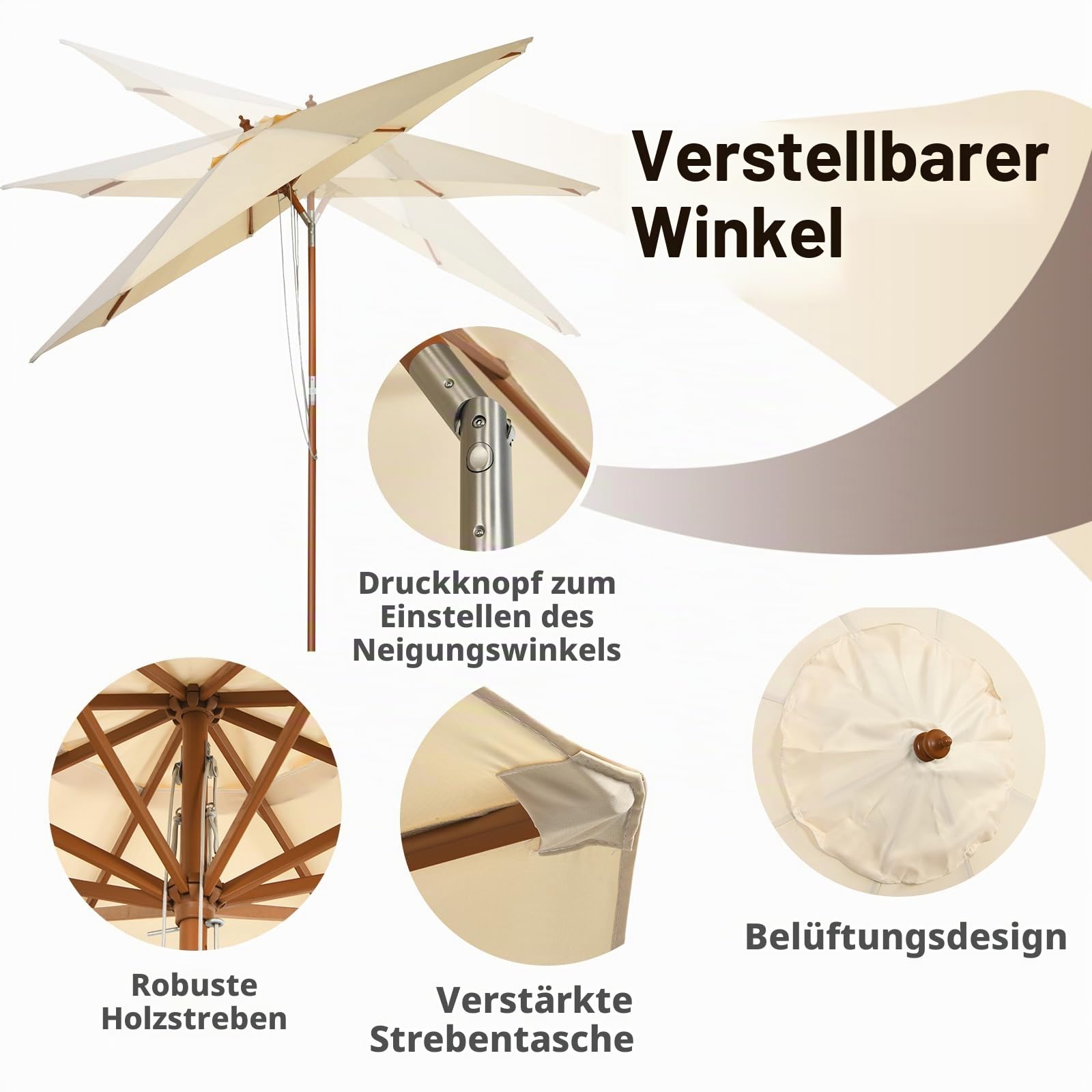 komfotteu-sonnenschirm-knickbar-270-300-cm-holz-mit-8-streben image 4