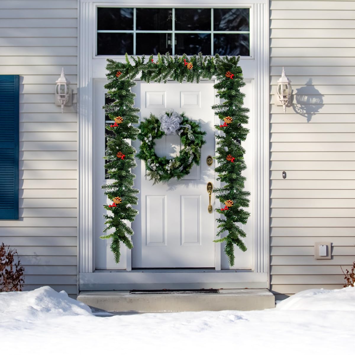 komfotteu-weihnachtsgirlande-270-cm-tannengirlande-mit-100-led image 2