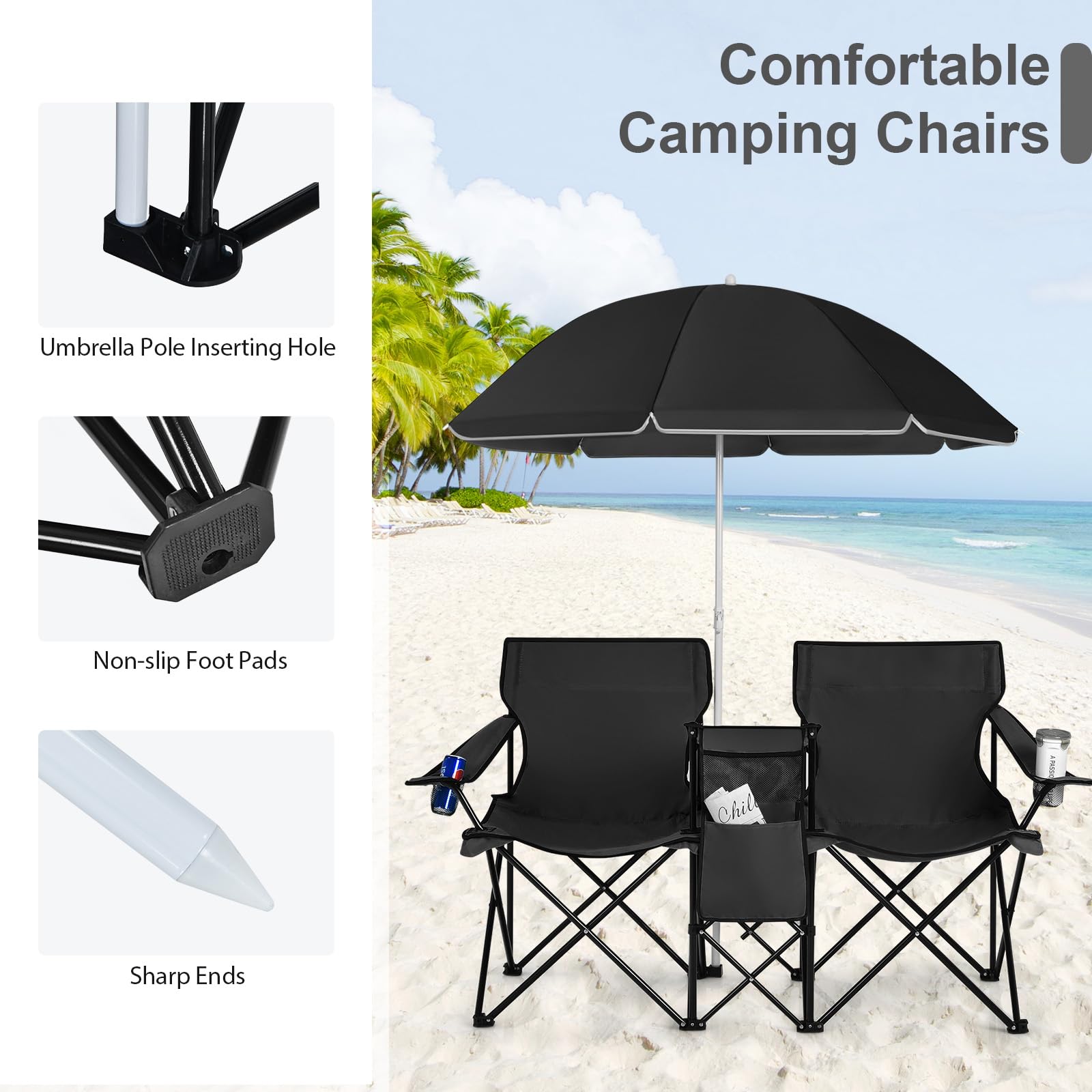 komfotteu-campingstuhl-klappbar-f-r-2-personen-mit-sonnendach-k-hltasche-und-sei image 6