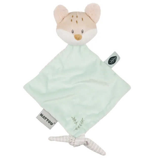 nattou-ernest-oli-schnuffeltuch-fuchs-flo-doudou-mit-schnullerhalter image 1