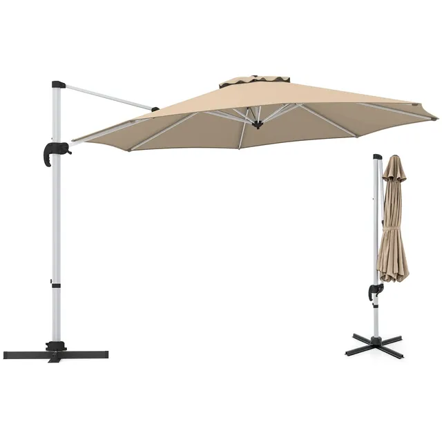 komfotteu-ampelschirm-340-cm-mit-360-drehung-und-kurbel-ohne-st-nder image 1