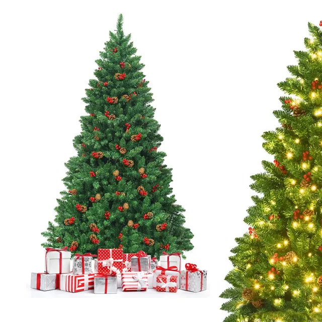komfotteu-k-nstlicher-weihnachtsbaum-195-cm-mit-450-led-1100-spitzen image 1