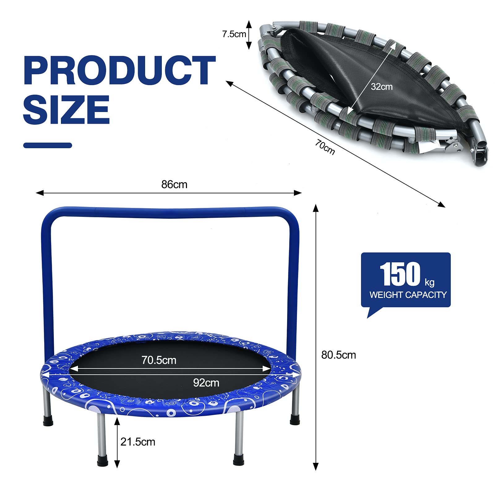 komfotteu-kinder-mini-trampolin-92cm-faltbar-mit-haltegriff image 5