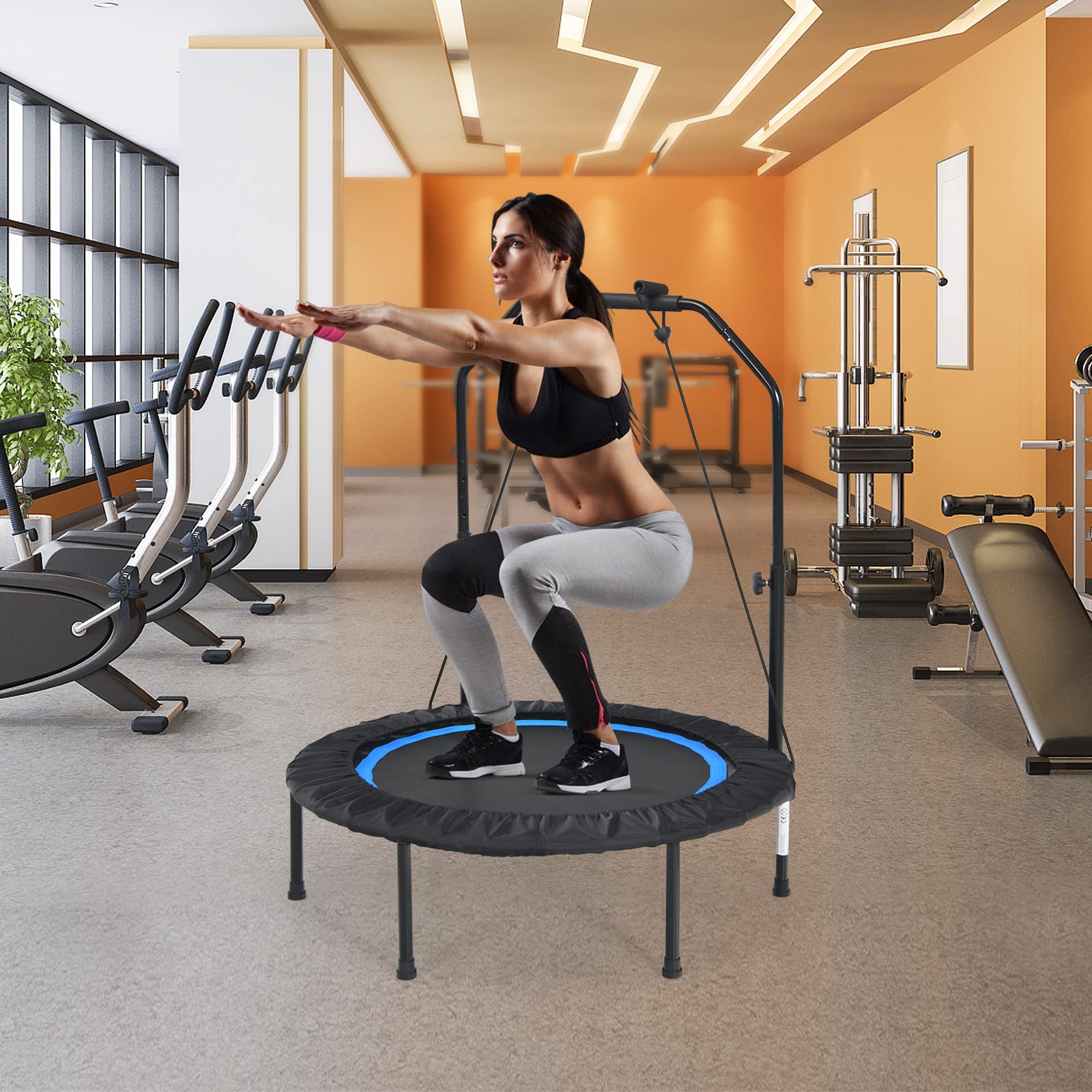 komfotteu-2-in-1-fitness-trampolin-101-cm-mit-griff-und-widerstandsb-ndern-schwa image 7