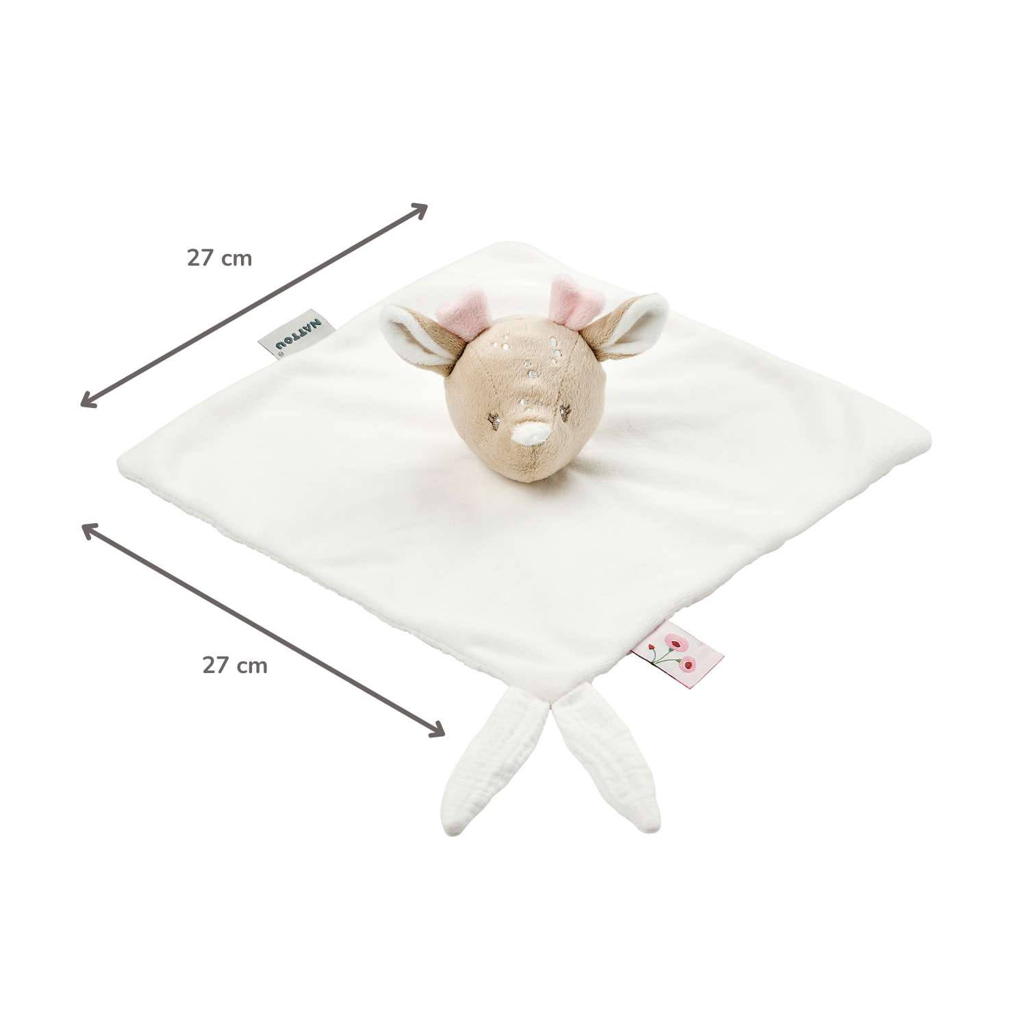 nattou-fanfan-kuscheldecke-doudou-hirsch-27-x-27-cm-off-white image 6