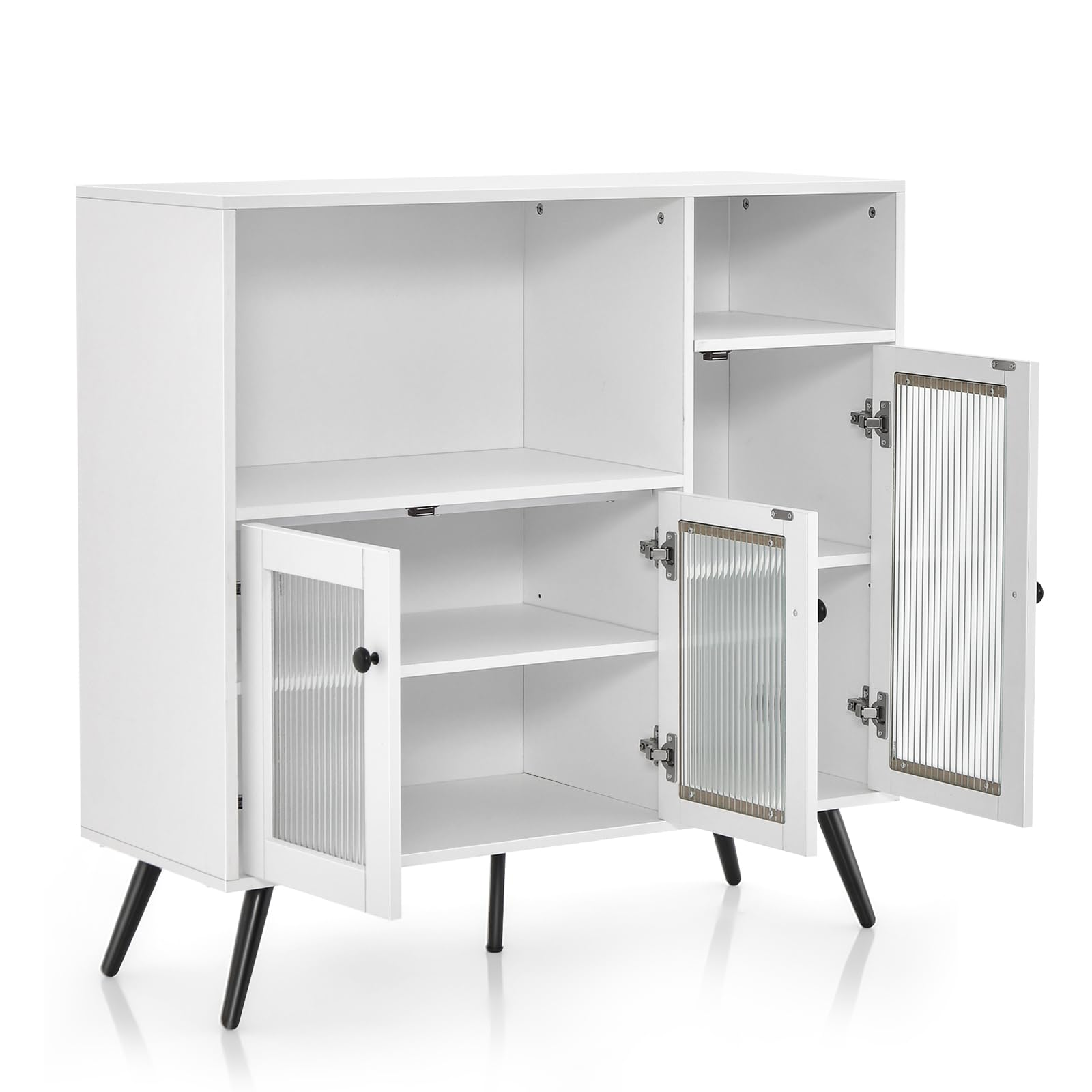 komfotteu-buffet-sideboard-wei-100x39-5x100-cm-mit-3-glast-ren image 7