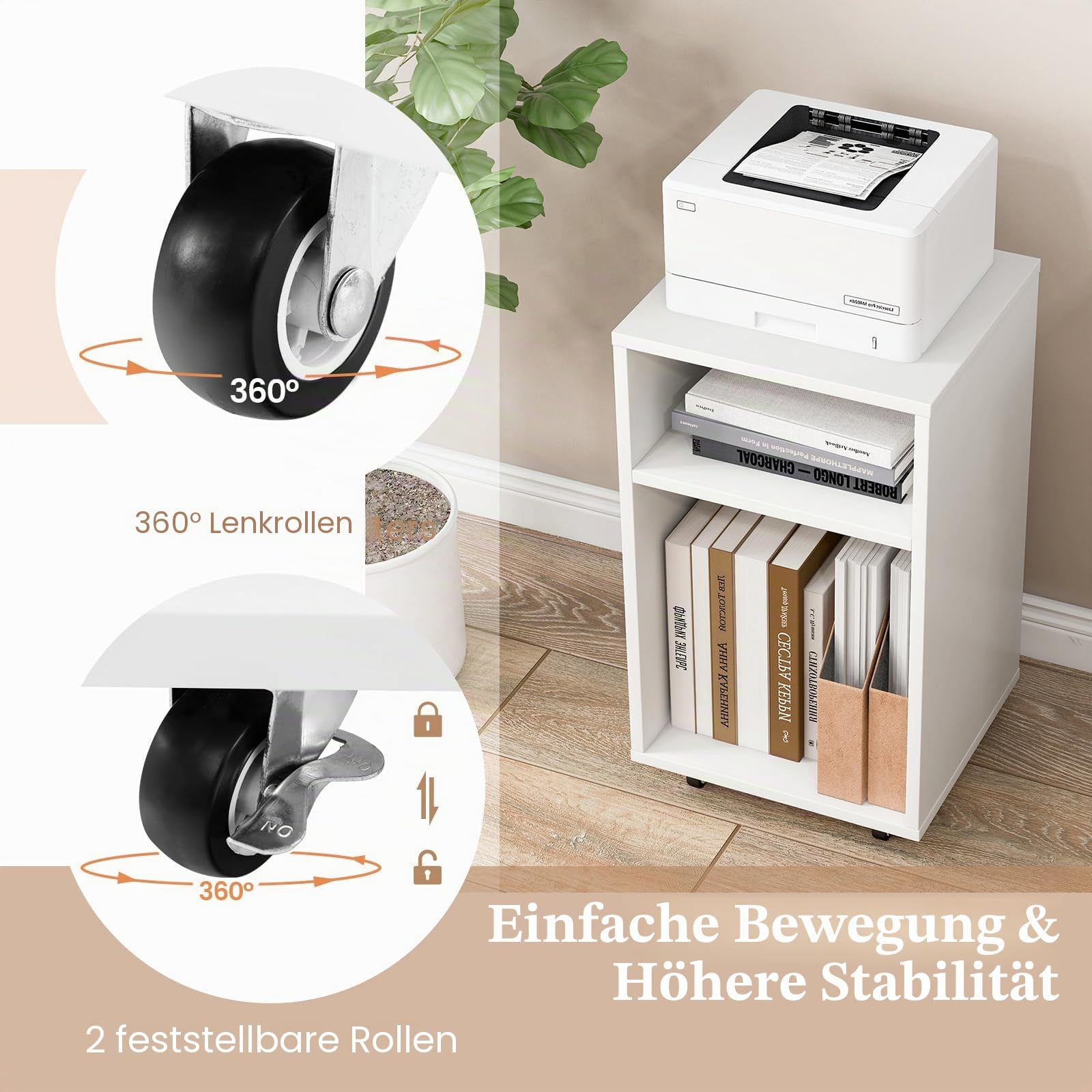 komfotteu-rollcontainer-druckertisch-wei-33x30x58-cm-mit-rollen image 4