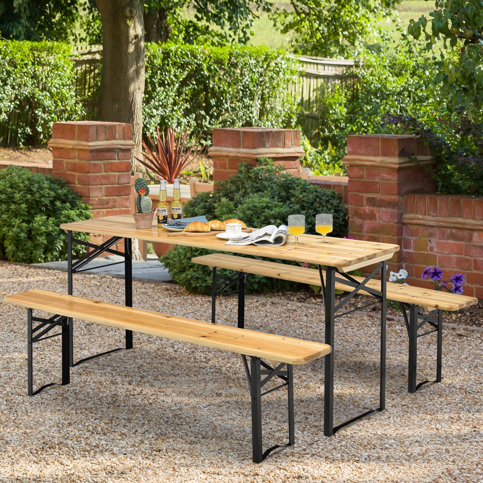 komfotteu-bierzeltgarnitur-klappbar-176x46x76-cm-biertisch-2-bierb-nke-holz image 8