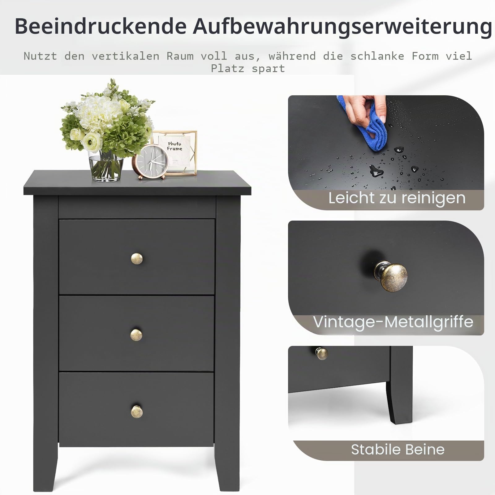 komfotteu-nachttisch-2er-set-3-schubladen-schwarz-46-x-37-x-65-cm image 4