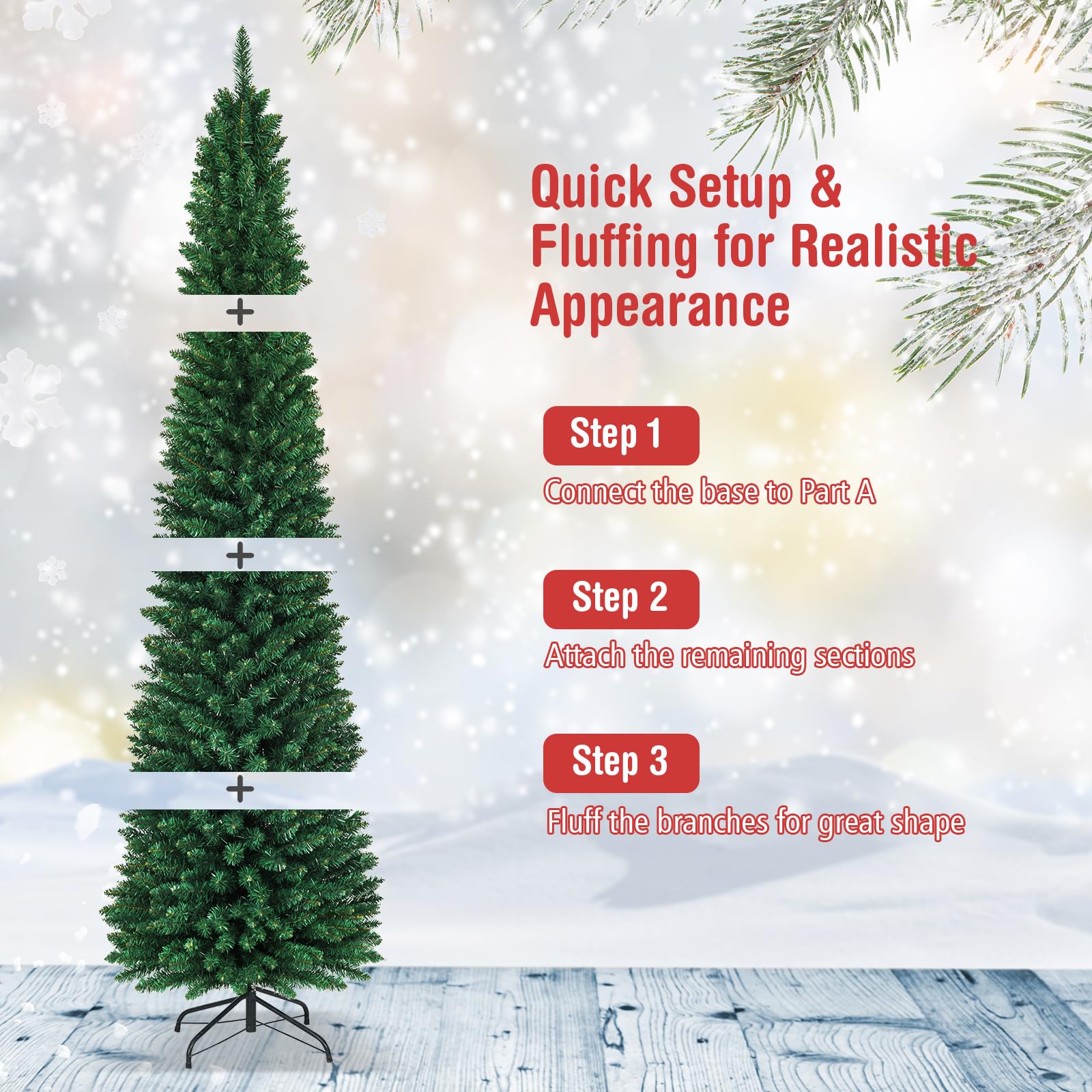 komfotteu-k-nstlicher-weihnachtsbaum-mit-1000-zweigspitzen-und-metallst-nder image 6