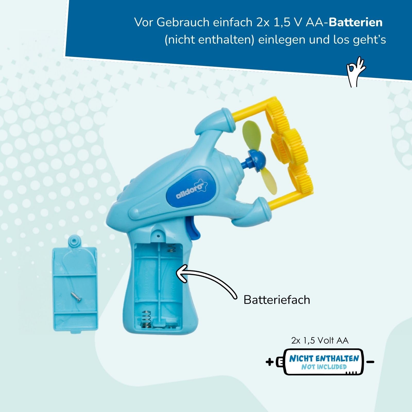alldoro-seifenblasen-pistole-mit-propeller-bubble-gun-mit-ventilator-inkl-60-ml- image 5
