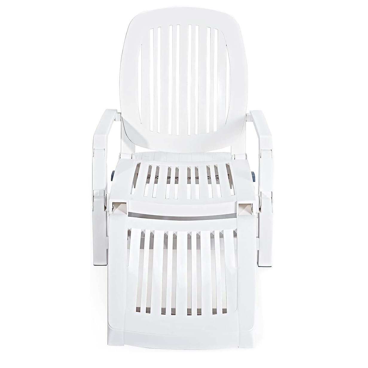 komfotteu-sonnenliege-klappbar-wei-gartenliege-pp-mit-rollen-5-fach-lehne-bis-15 image 7