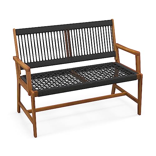 komfotteu-gartenbank-akazienholz-2-sitzer-parkbank-118-x-63-x-90-cm-bis-320-kg image 8