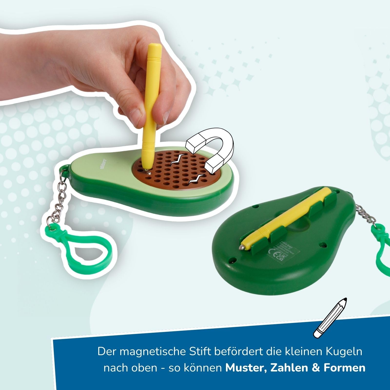 alldoro-mini-magnetspiel-24er-set-avocado-ananas-10-cm-mit-stift image 3