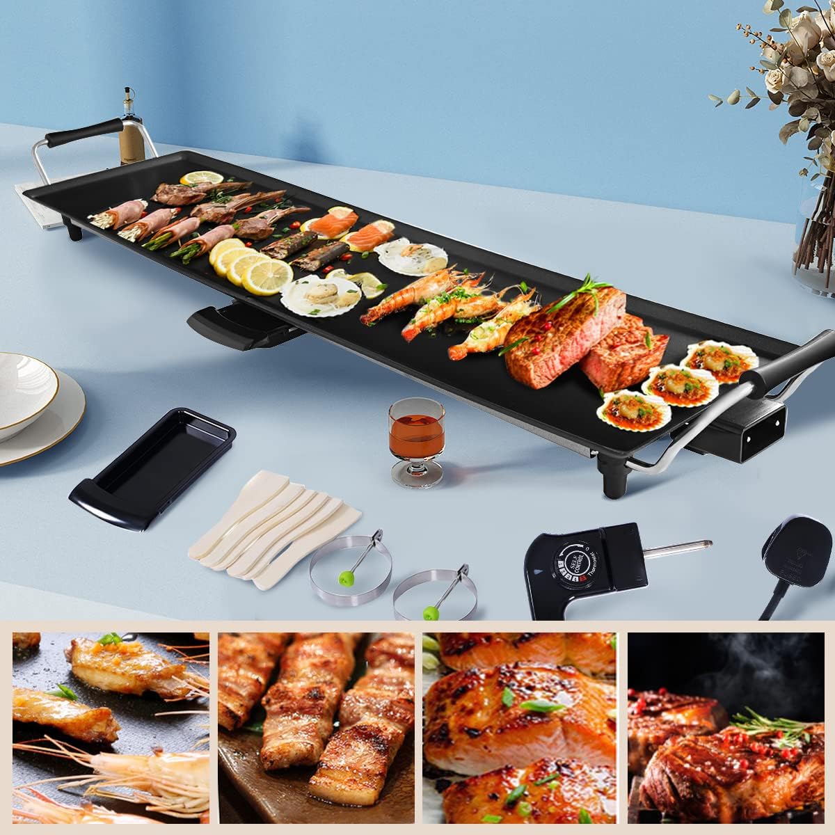 komfotteu-elektrogrill-1800w-tischgrill-90x23-cm-mit-antihaftbeschichtung image 7