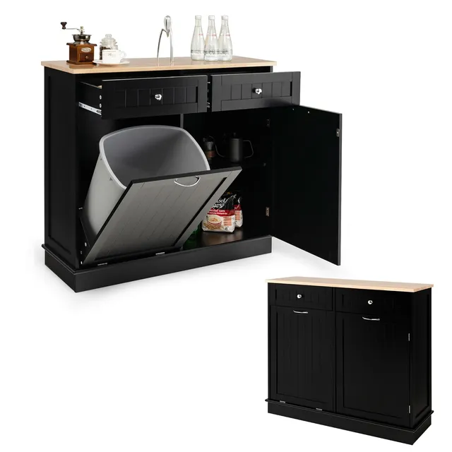 komfotteu-k-chenschrank-mit-m-lltonnenhalter-42-l-schwarz-100-x-35-x-90-5-cm image 1