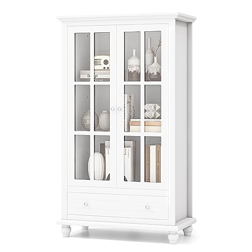 komfotteu-b-cherschrank-4-stufiger-vitrinenschrank-mit-t-ren-und-schublade image 8