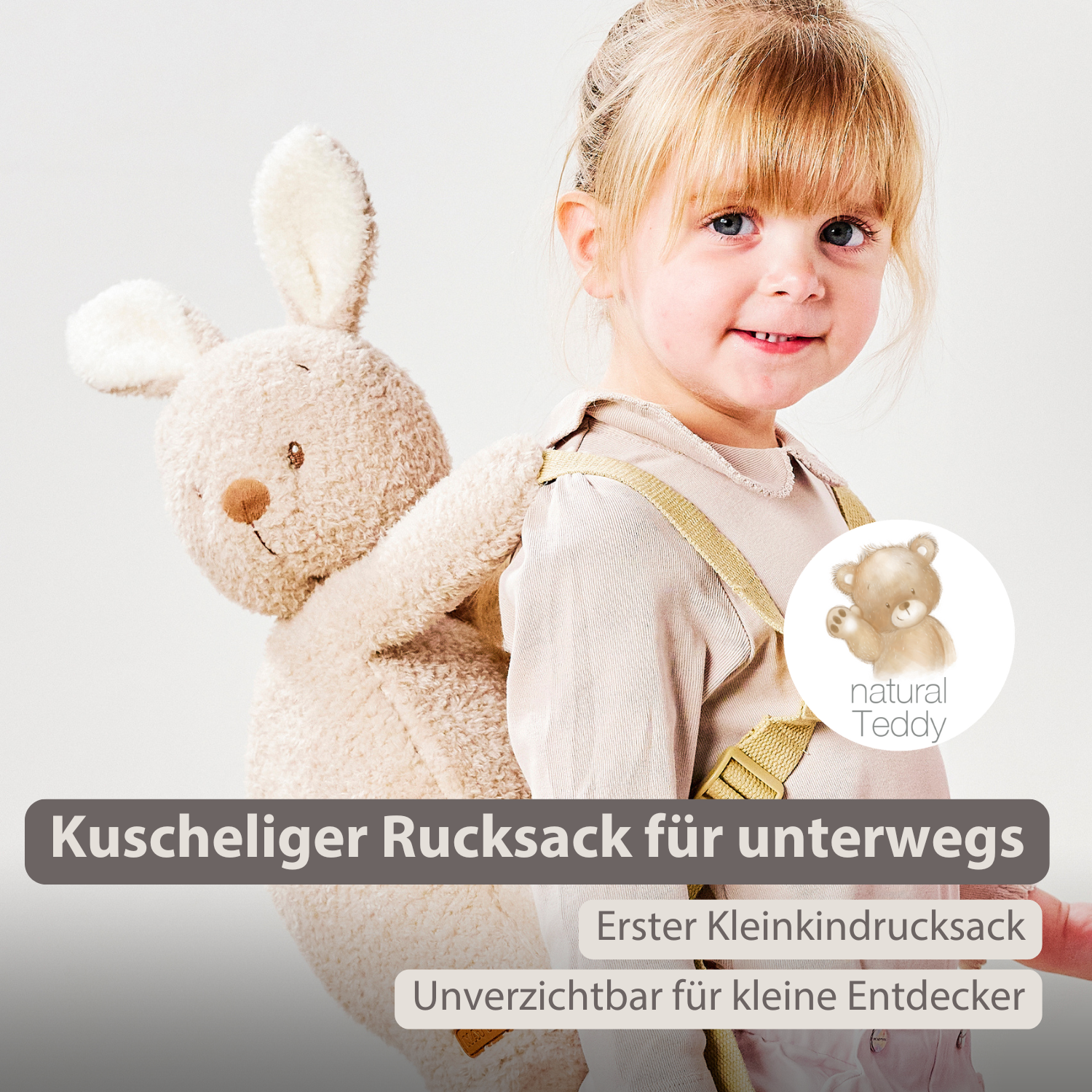 nattou-teddy-kuschel-rucksack-kaninchen-30-cm-ecru image 2