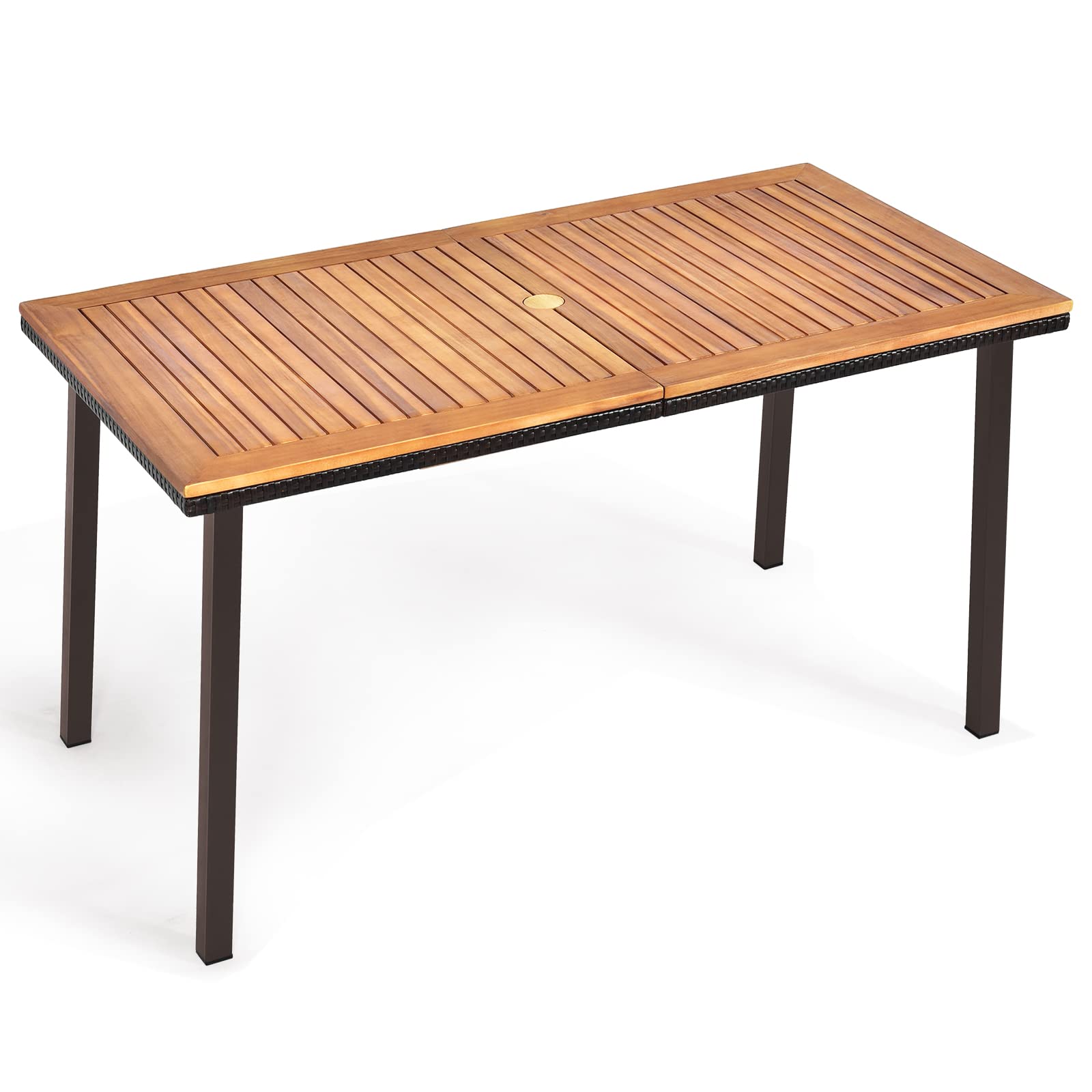 komfotteu-gartentisch-akazienholz-140-x-75-x-76-cm-esstisch-mit-schirmloch-6-8-p image 8