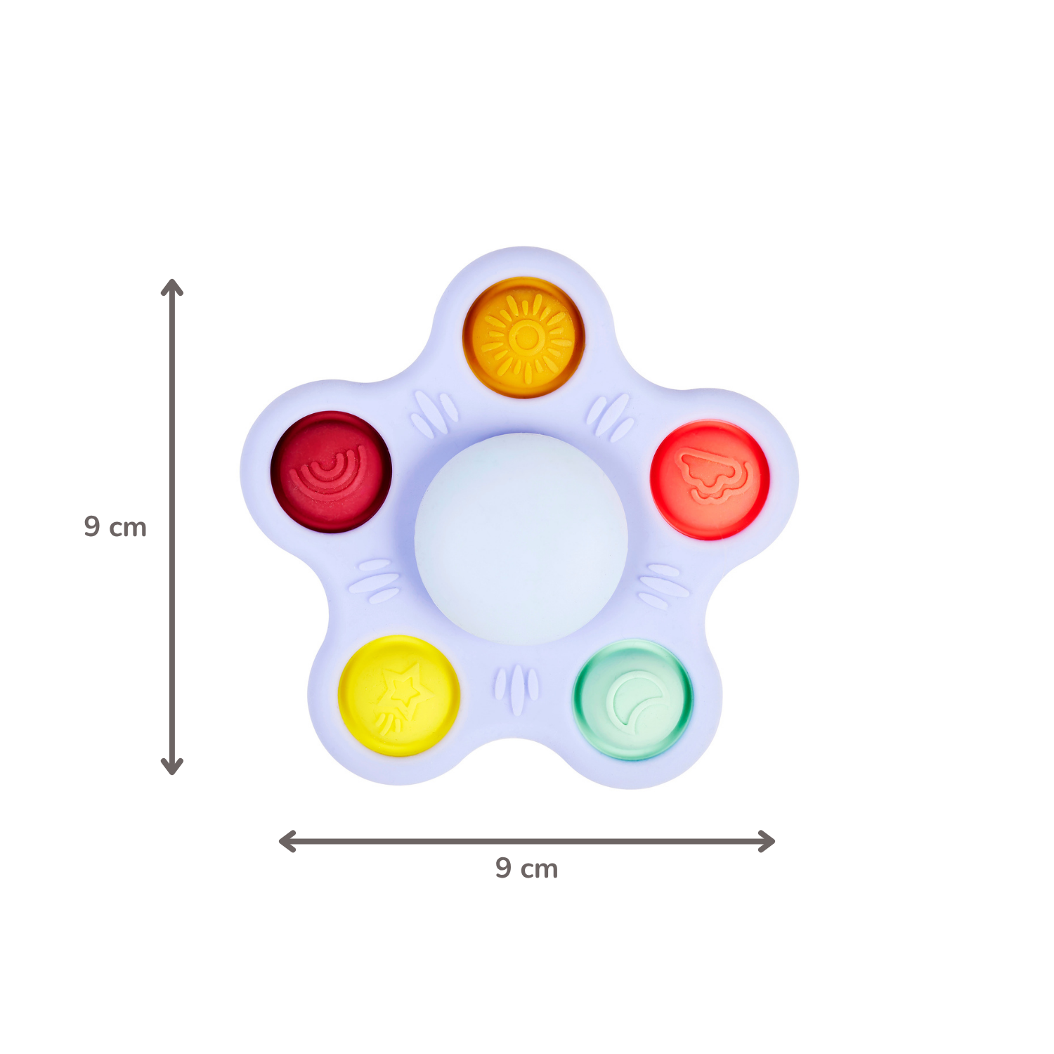 nattou-silikon-babyrassel-pop-it-spinner-9-cm-mit-saugnapf-mehrfarbig image 5