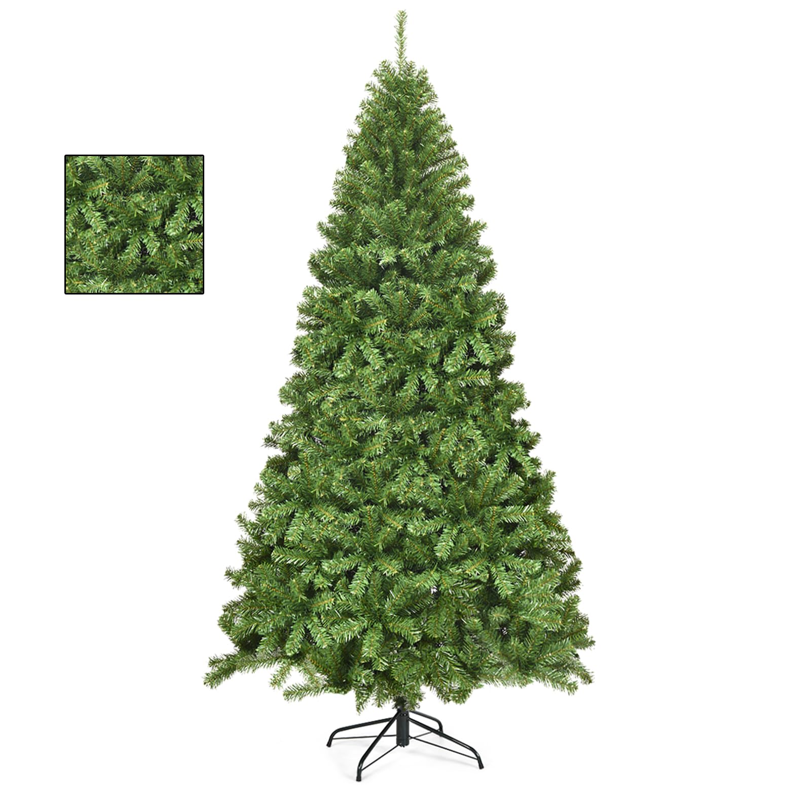komfotteu-k-nstlicher-weihnachtsbaum-230-cm-gr-n-mit-1346-zweigen-schirm-ffnung image 1