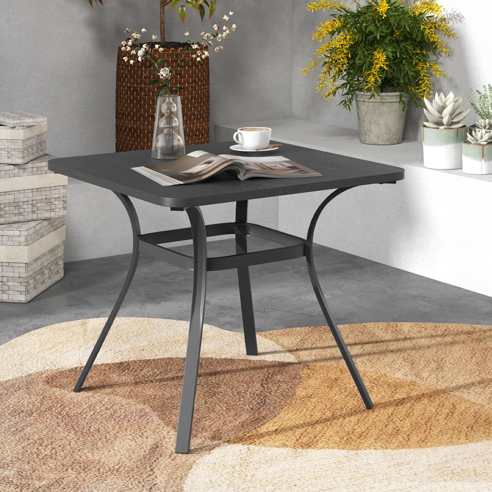 komfotteu-gartentisch-80x80-cm-metall-f-r-4-personen-balkontisch image 2