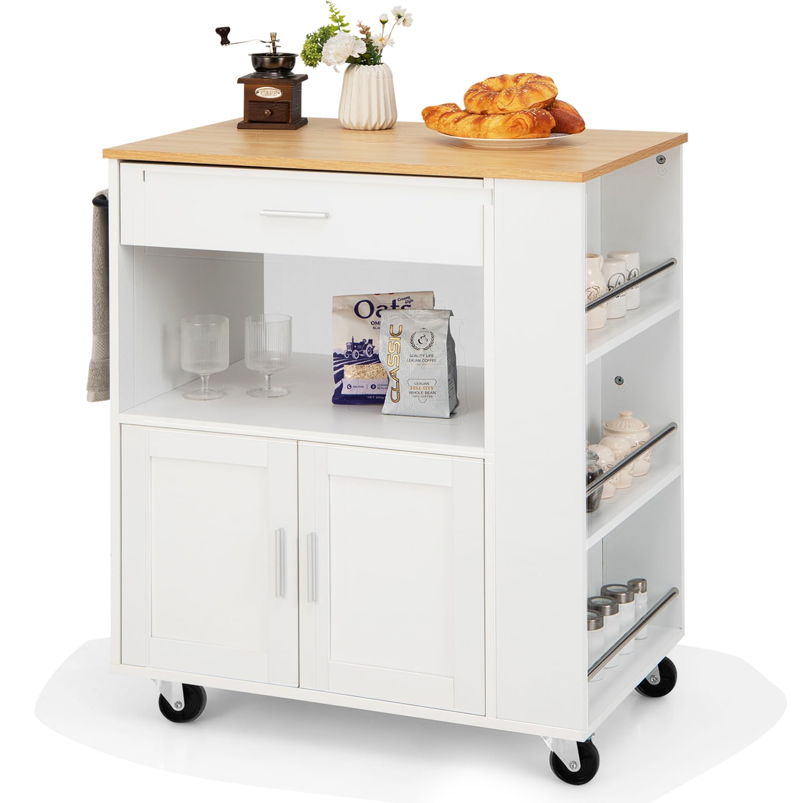 komfotteu-k-chenwagen-82x46x92-cm-mit-arbeitsplatte-und-gew-rzregalen-wei image 7