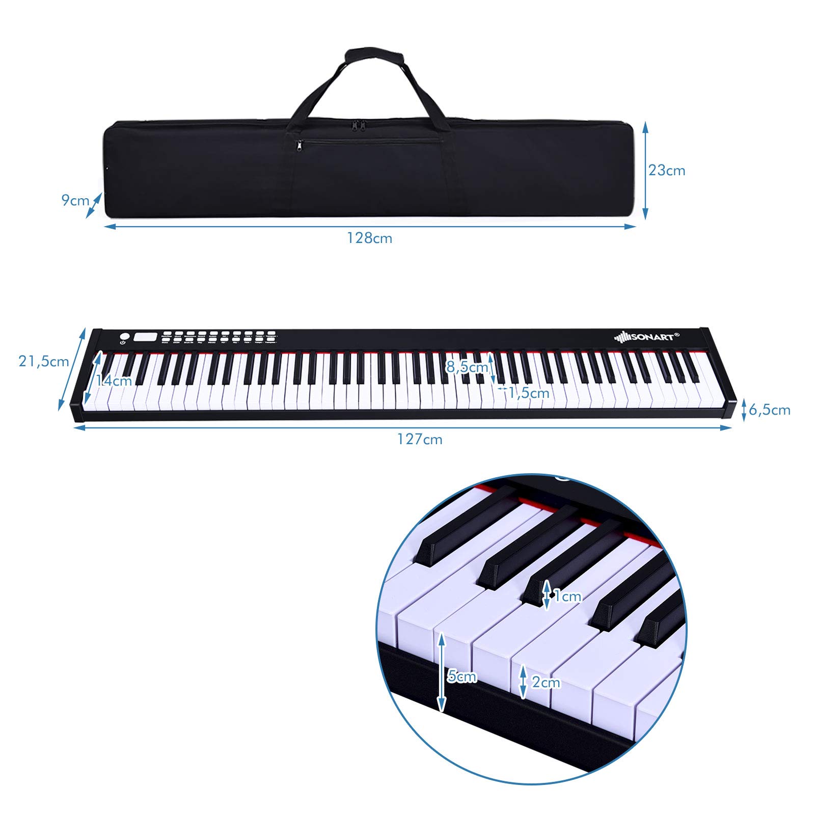 komfotteu-digitales-piano-88-tasten-elektroklavier-mit-bluetooth image 7