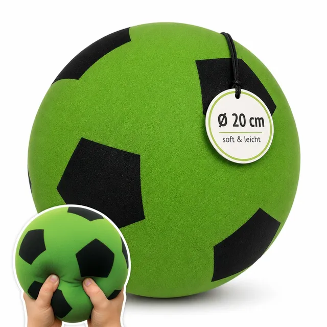 alldoro-soft-fu-ball-gr-n-20-cm-extra-weicher-schaumstoffball image 1
