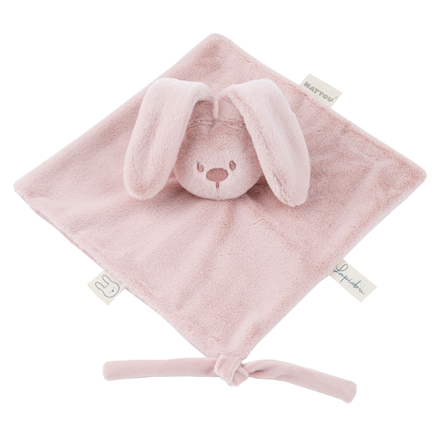 nattou-lapidou-baby-schmusetuch-27-x-27-cm-doudou-hase-puderrosa image 4