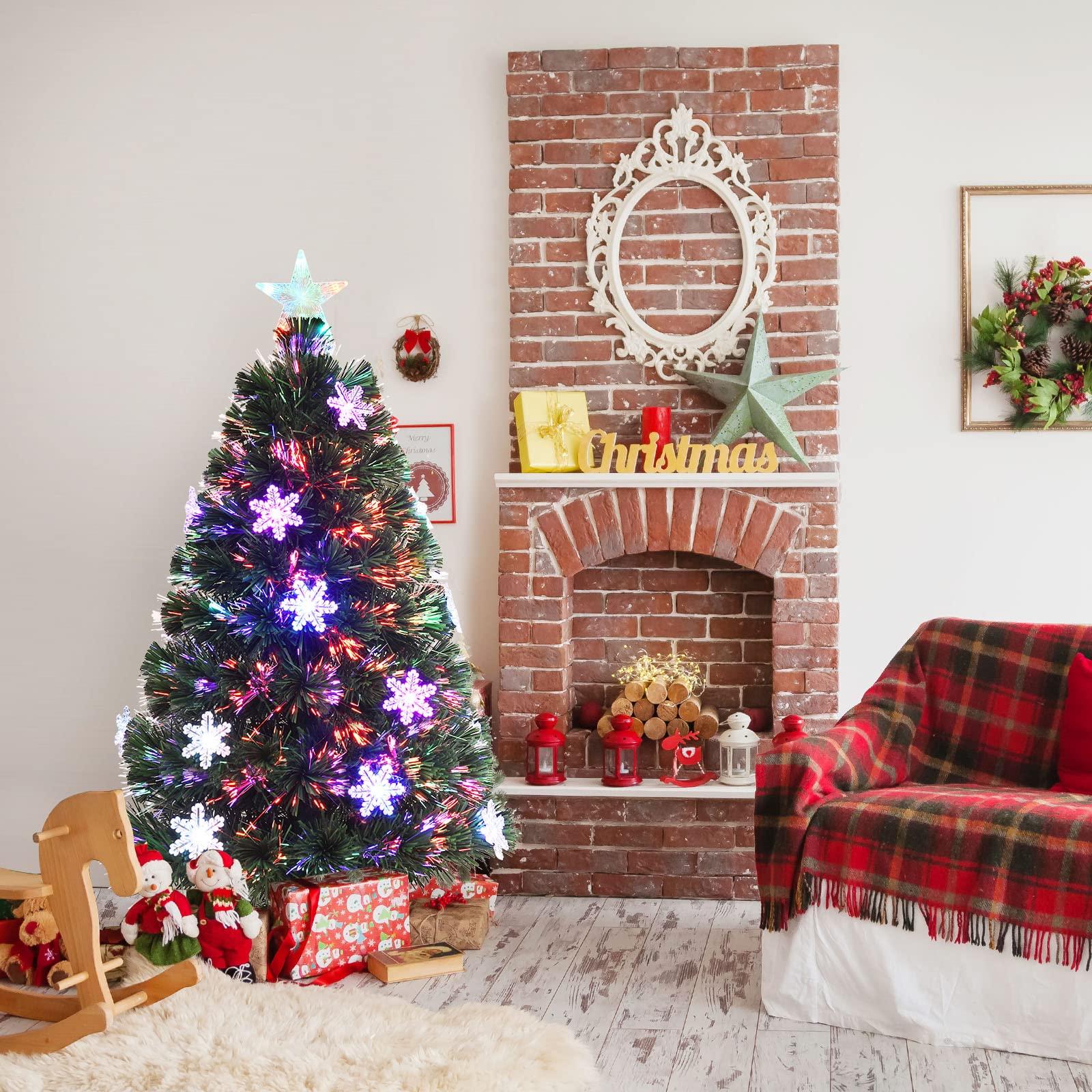 komfotteu-led-k-nstlicher-weihnachtsbaum-120-cm-tannenbaum-mit-sternspitze-farbw image 7