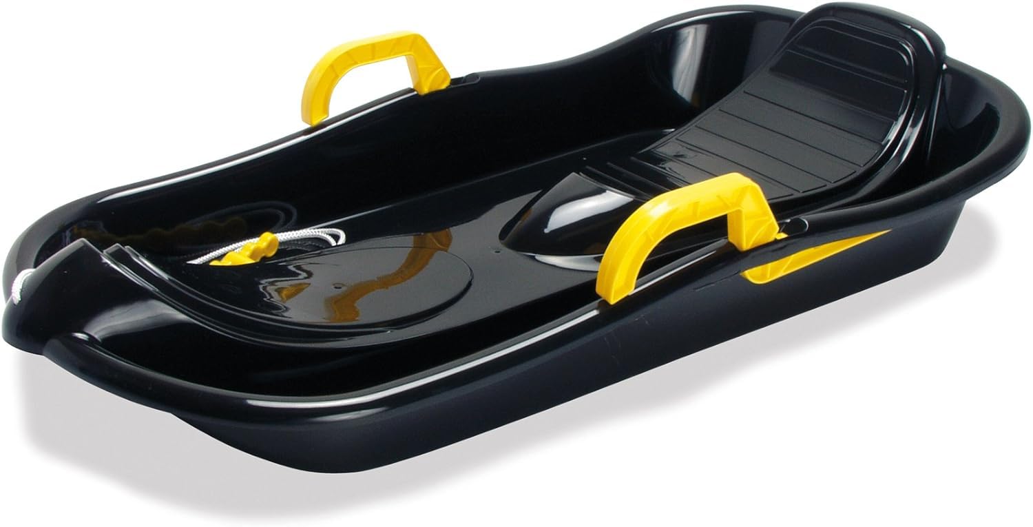 dantoy-kinderschlitten-rodelbob-mit-bremsen-schwarz image 1