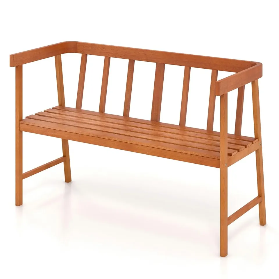 komfotteu-2-sitzer-gartenbank-akazienholz-parkbank-natur-110-x-46-x-72-cm-bis-36 image 1