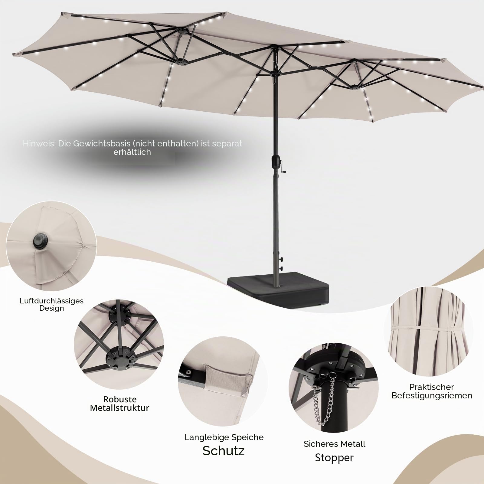 komfotteu-doppelsonnenschirm-470-x-280-cm-mit-led-und-kurbel-uv50 image 3