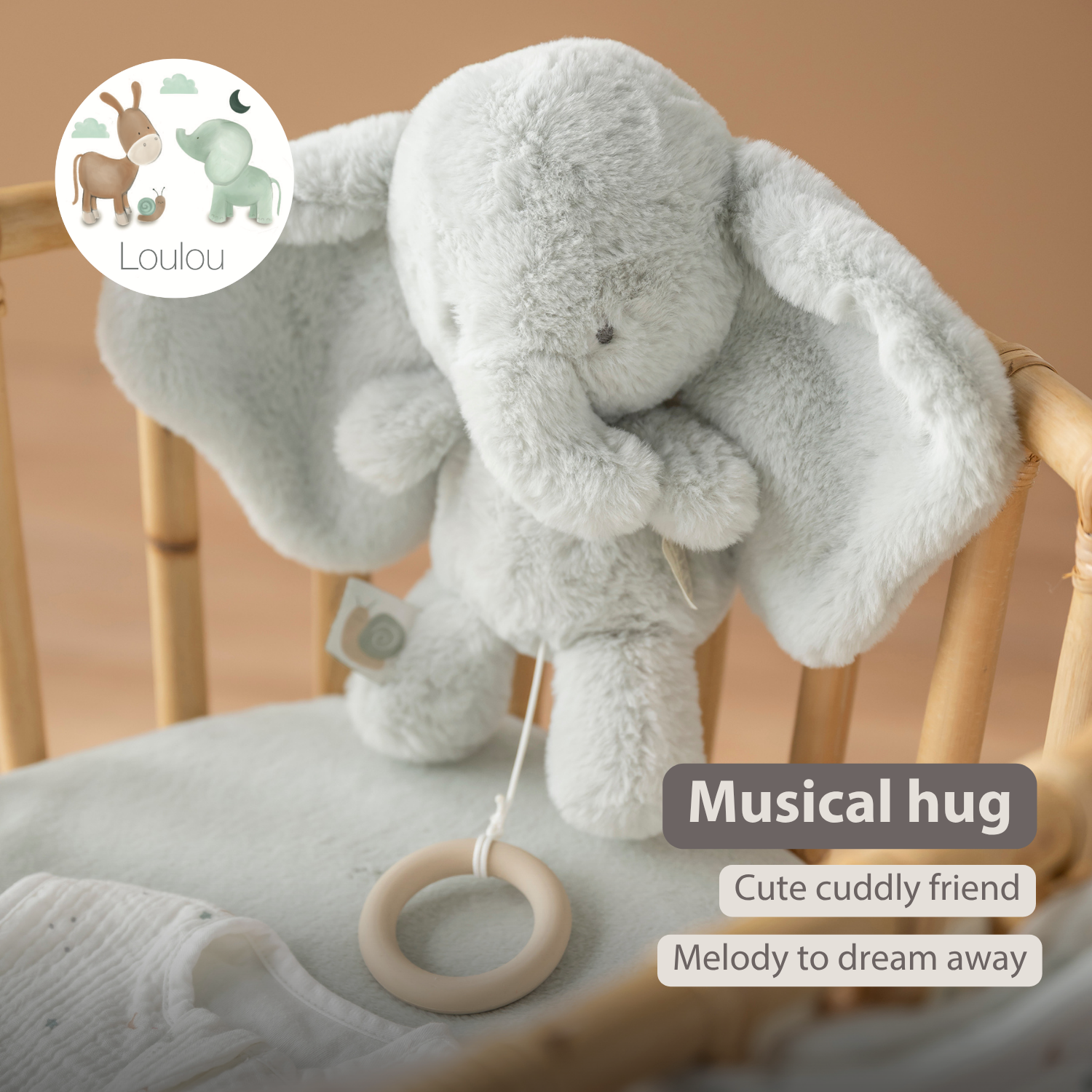 nattou-loulou-spieluhr-elefant-30-cm-lindengr-n image 2