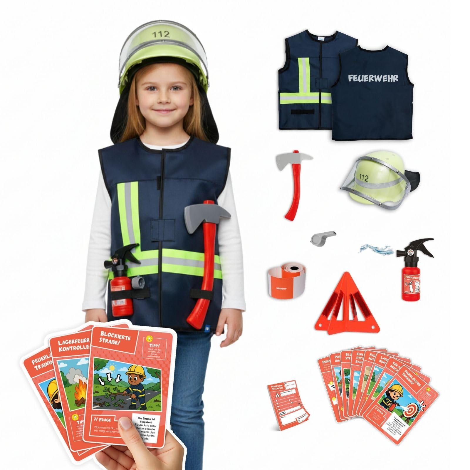 alldoro-rollenspielsets-feuerwehr-polizei-bauleiter-kost-mset-ab-3-jahren image 1