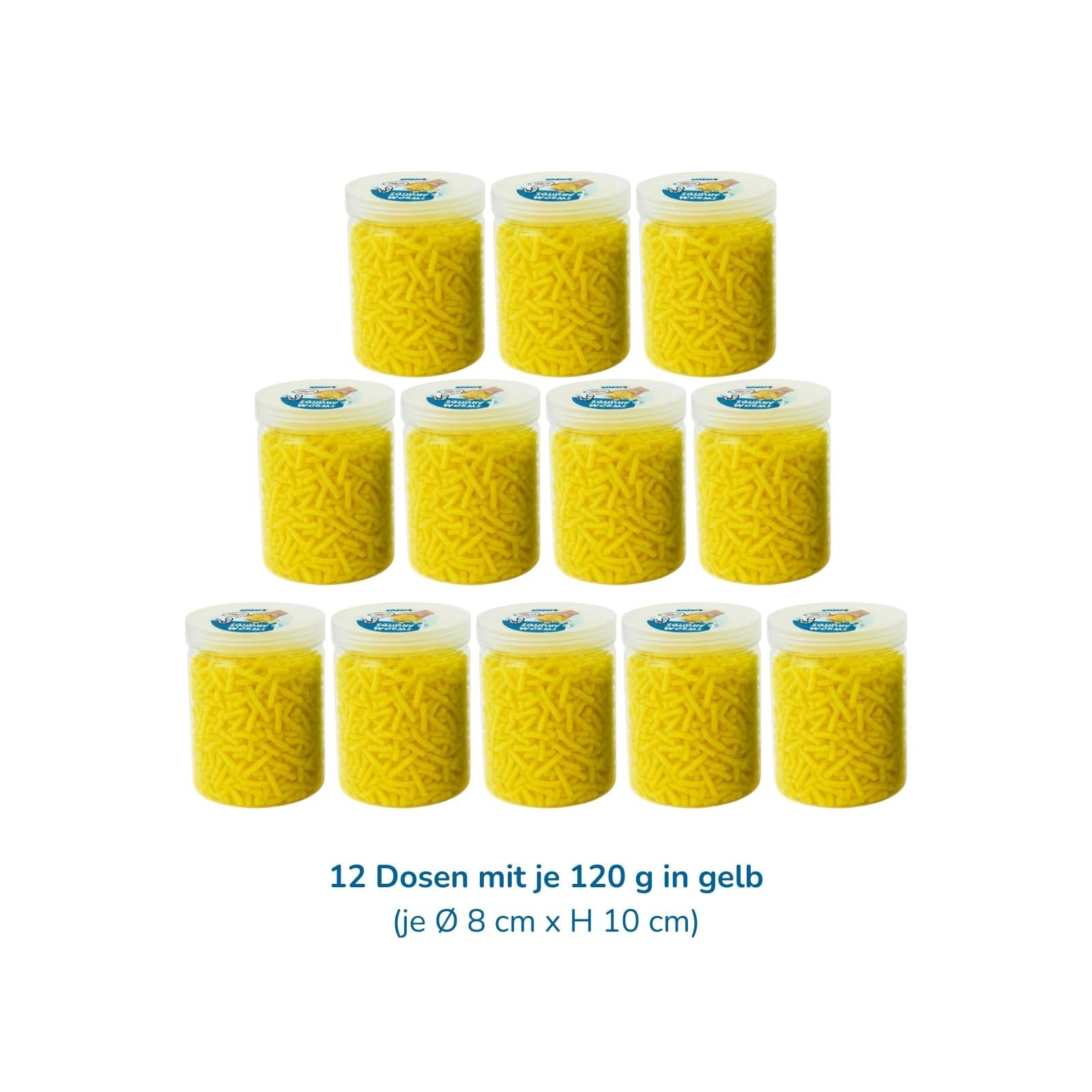 alldoro-squishy-worms-12er-set-motorikspielzeug-gelb image 6