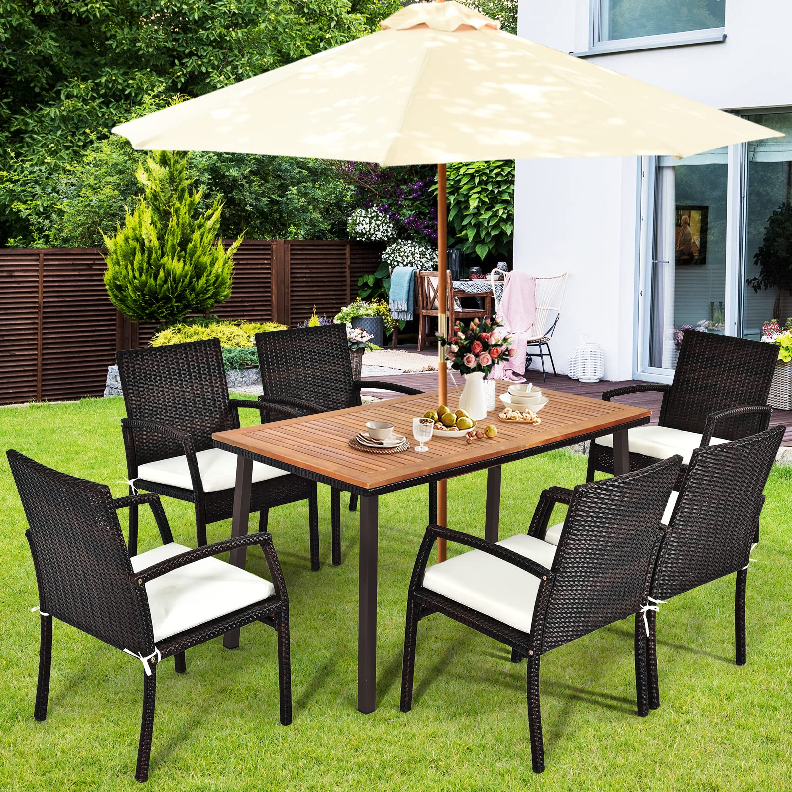 komfotteu-gartentisch-akazienholz-140-x-75-x-76-cm-esstisch-mit-schirmloch-6-8-p image 2