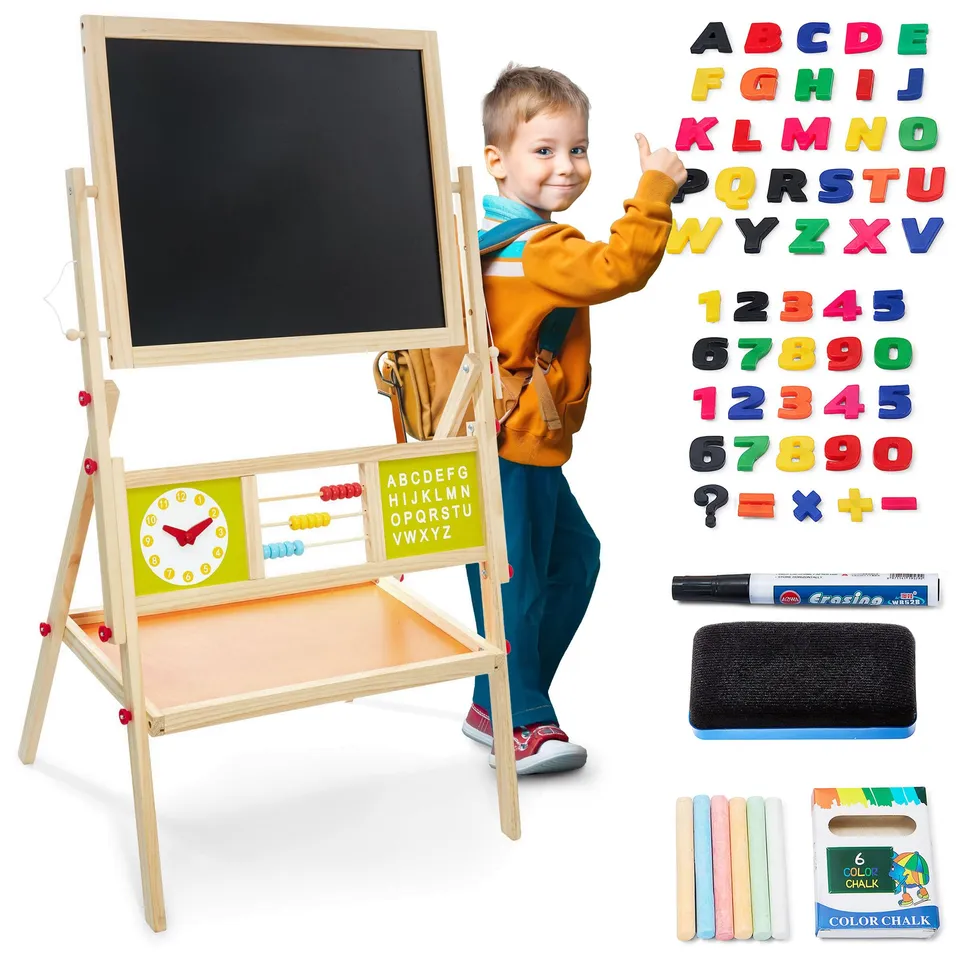 mamabrum-spieltafel-holz-doppelseitig-magnet-und-kreidetafel-mit-zubeh-r image 1