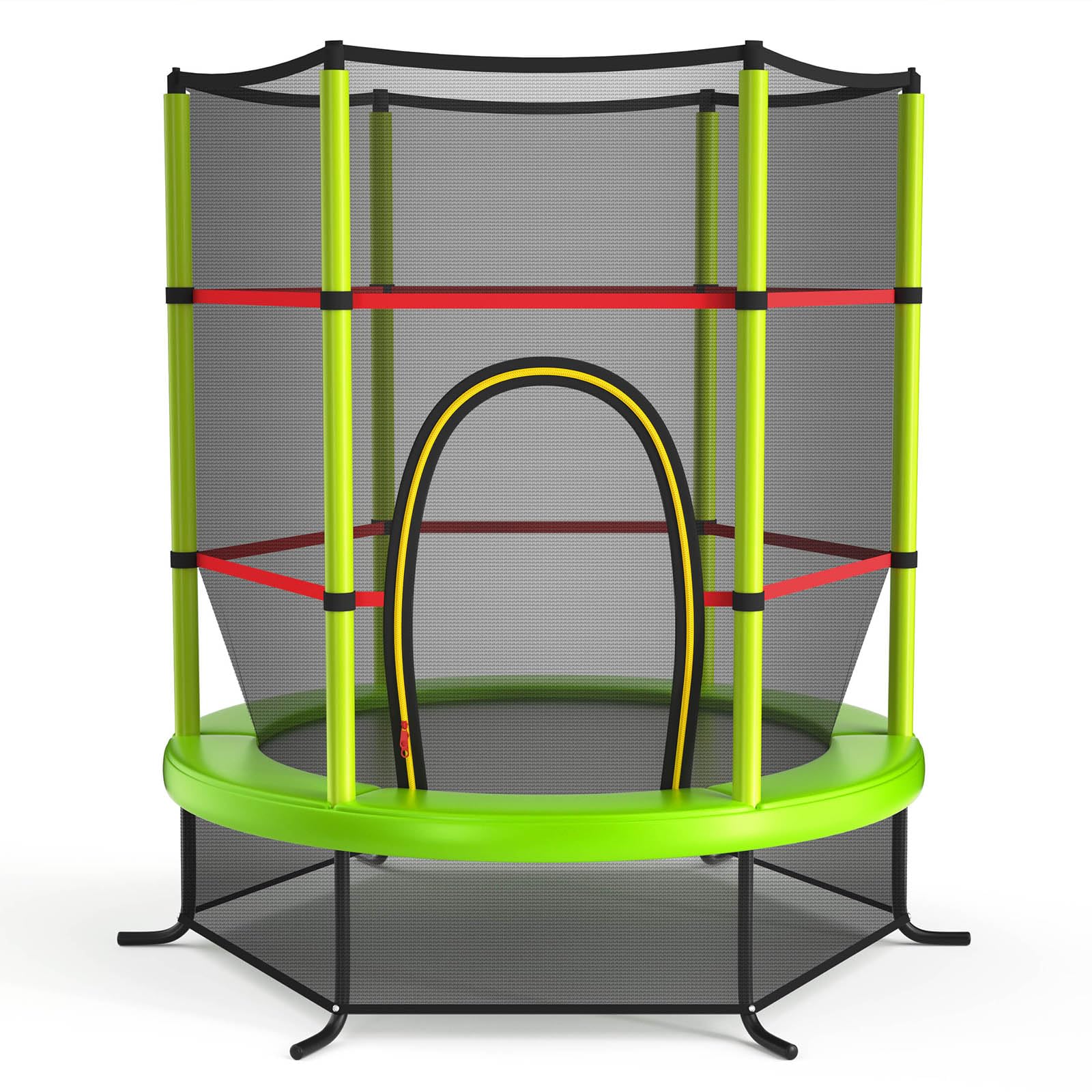 komfotteu-kindertrampolin-165-cm-mit-sicherheitsnetz-bis-135-kg image 1