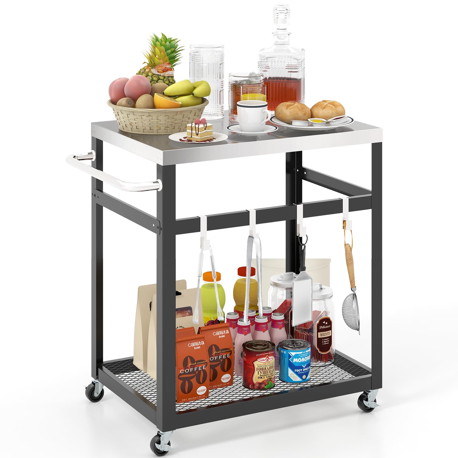 komfotteu-k-chenwagen-grillwagen-mit-edelstahl-arbeitsplatte-83-5x50-5x84-5-cm image 1